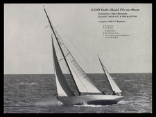 Grosse Werbung 1958 8,0 KR Yacht SKJOLD XV Hera Werft Abeking & Rasmussen Bremen
