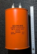 SIEMENS MP KONDENSATOR 3,15 kV 6,3 μF ±10%  B25351-A3635-K000 VINTAGE NOS