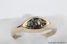Diamant ring antik 14k gold - diamant,