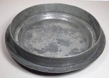 Große SCHALE ZINN Barock, gemarkt, 18. Jahrhundert, 35 cm