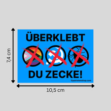 "Überklebt du Zecke": 10 - 300 rechte Sticker Afd Aufkleber gegen Linke
