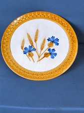 Schramberg-Keramik Kuchenplatte auf Fuß mit Kornblume Ø 33 cm
