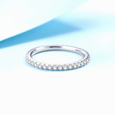 Moissanit Ring 40x memory 925