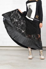 ELISA CAVALETTI Rock langer Rock Spitze schwarz Gr. XL  EJW243030705