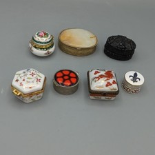 Konvolut 7x Antike Pillendosen
