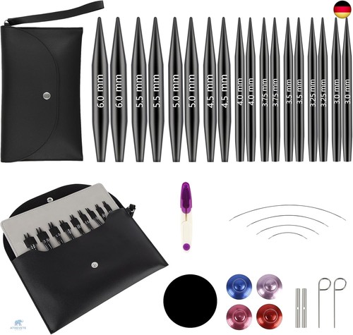 Kurze rundstricknadeln set - kurze,