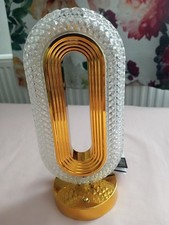  LED Tischlampe Kristall Gold