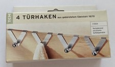 Türhaken 4 Stück Edelstahl  von Tchibo TCM OVP  NEU