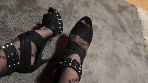 Plateau high heels nieten - plateau,
