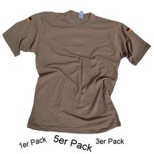 Original Bundeswehr T-Shirt Tropen BW Shirt Unterhemd mit Abzeichen khaki braun