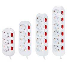 3-fach Steckdosenleiste einzeln schaltbar 1,5m  für Tisch- Wandmontage geeignet