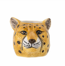 Vase - Blumentopf - Leopard -