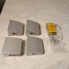 Glasklemmen für Rundrohr R33 4 Stück NEU Alu-farbig für Glasgeländer / Windfang