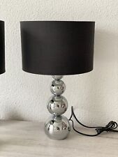 Edle Touch-Lampe, mit schwarzem Textilschirm Ranex  Set