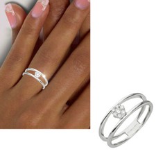 Diamantring 585 echt Weißgold