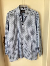 TAILOR&SON Bügelfrei  Hemd blau gemustert Gr. XL 43/44 Neu 