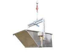 Schuttmulde AHK500 - Kipp-Automatik | Kran Kippmulde Aluminium 0,5 m³ Volumen