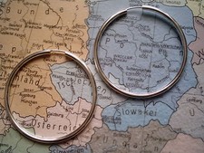 große Rohr Creolen Sterlingsilber 70 x 2,5 mm, Damencreolen Silber 7 cm poliert