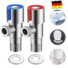 2x Edelstahl Eckventil