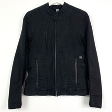 G-Star Jacke Overshirt Gr.XL Slim Damen Schwarz Logray Biker Style