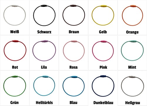 Schlüsseldraht rund bunt