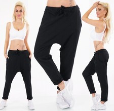 Italy Damen Freizeit Hose Haremshose JogPants Baggy Harem Boyfriend 36-40