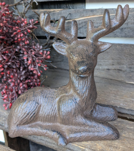 Liegender hirsch gusseisen - hirsch,
