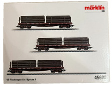 Märklin 45600 3er Set US-Flachwagen Holztransport Western Maryland Ep. II H0 NEU
