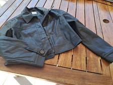 Pimkie Lederjacke  Imitat  aus Polyester schwarz sehr schön Gr. M