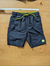 Badehose Badeshort Boardhose 134-140 schwarz dunkelgrau neongrün pepperts!