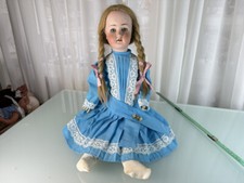 Künstlerpuppe Alte Porzellankopf Puppe 60 cm. Zustand Siehe Foto 