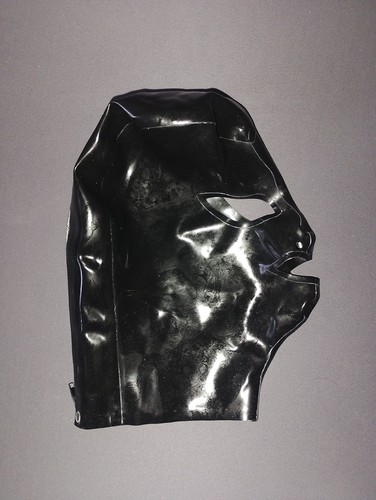 Latex maske schwarz - maske, in