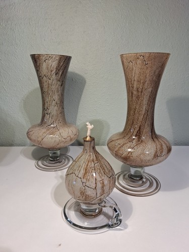 Vase set öllampe glas - vase,