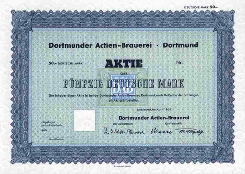 Dortmunder actien brauerei - dortmunder,
