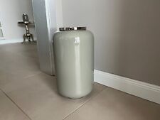 Anamundi, moderne Bodenvase Metall taube lackiert, Höhe 41 cm, 24 cm Durchmesser