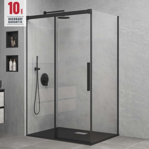 Schwarz duschkabine 120x90cm - schwarz,