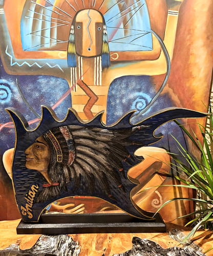 Indianer holz gesichter aus - gesichter,