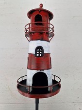 Laterne Leuchtturm Metall Rot