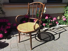Antik Bogenholz Armlehnenstuhl Schreibtisch Kaffeehaus - Stuhl Fischel Geflecht