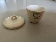 Tiegel Schmelztiegel aus Porzellan mit Deckel - Labor Apotheke