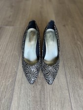 Lavorazione Made In Italy Pumps High Heels Glitzer Schwarz Gold Silber 36