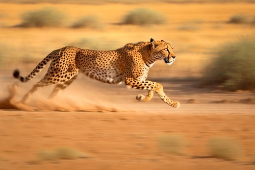 Wandbild gepard rennt schnell - gepard,