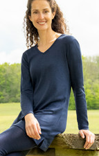 Schlafshirt bio Merino Seide Damen Engel Natur Wolle warmes Sleepshirt Nachthemd