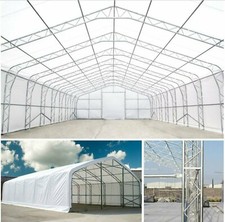 15x30m Industriezelt PVC weiß Lagerzelt LKW Garage Zelthalle ca. 750g/m² PVC