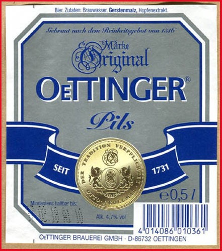 Oettinger bierflaschen - oettinger,