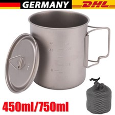 Titan Topf Camping Outdoor Becher Tasse Klappgriff 450ml-750ml