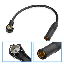 E38 Antennen Verlängerung Auto Radio Kabel Adapter ISO DIN 150 OHM Winkel 30cm