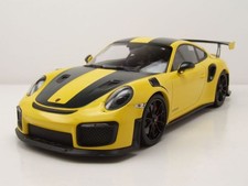 Porsche 911 (991.2) GT2 RS Weissach 2018 gelb mit schwarzen Felgen 1:18 Minicham