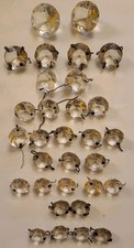 31 antike Kristallglassteine Diamantschliff 1,8bis3, 2cm Kronleuchterbehang