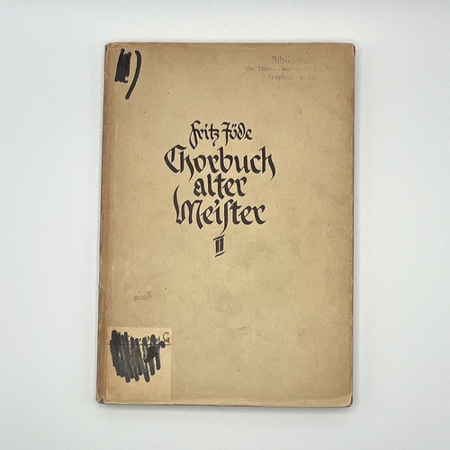 Fritz jöde chorbuch alter - fritz,